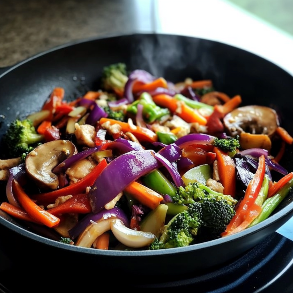 Rainbow Veggie Stir-Fry with Citrus-Ginger Sauce