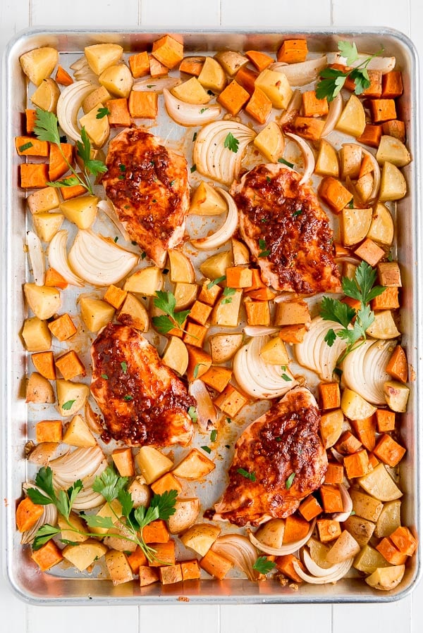 Serious Sheet Pan Chicken with Smoky Paprika and Couscous