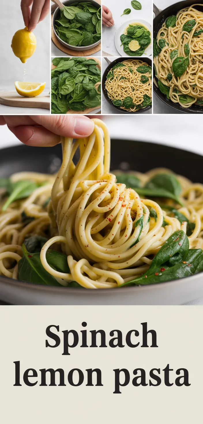 Battery-Boosting Spinach & Lemon Pasta