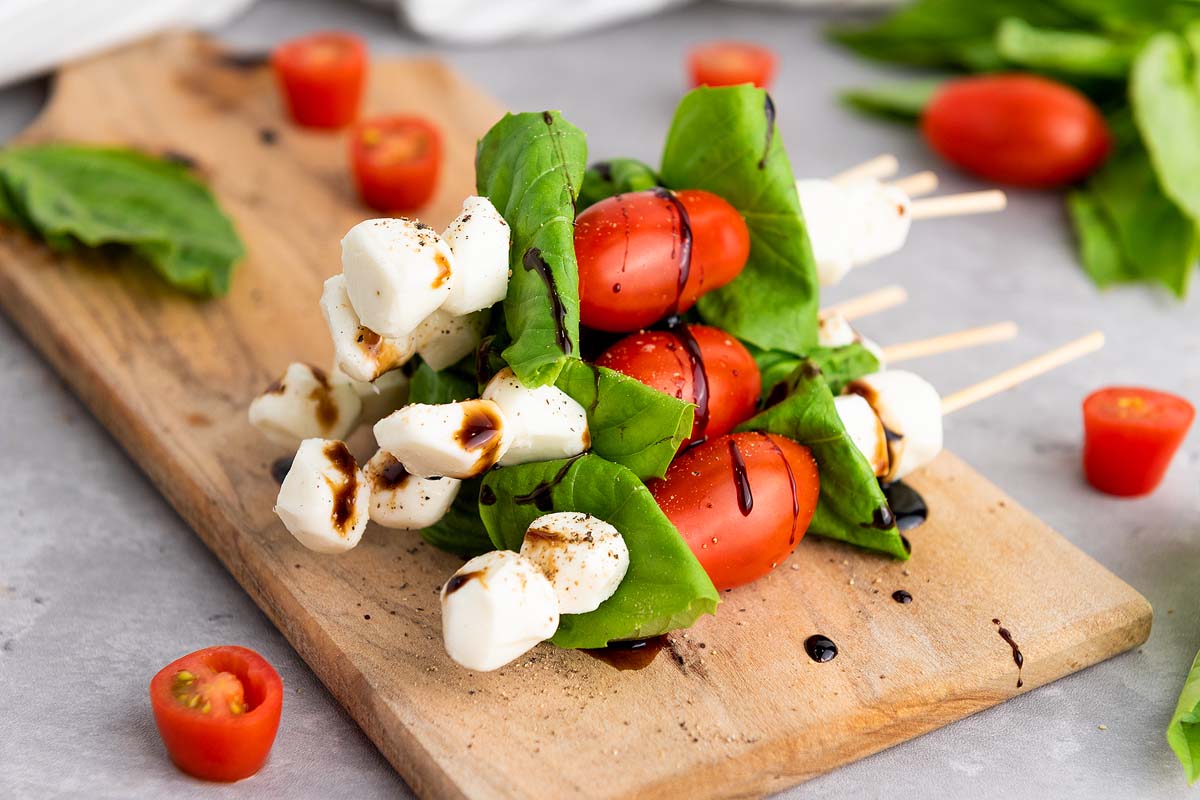Aperol-Infused Caprese Skewers