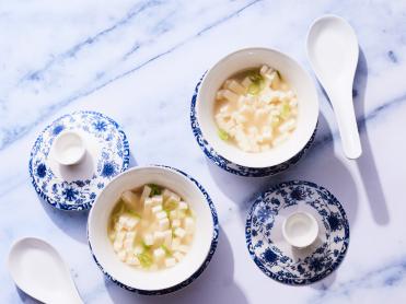 Meme-ified Miso Soup with Crunchy Tofu Confetti