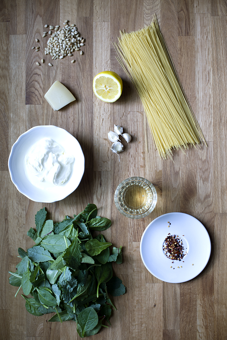 Perennial Greens & Lemon Pasta