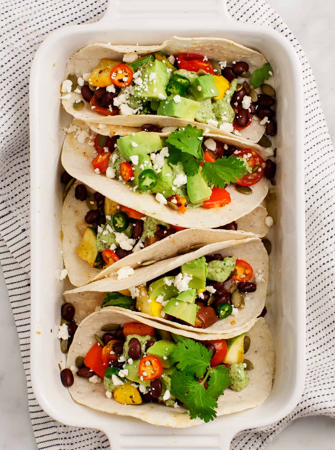 Rainbow Veggie Fiesta Tacos