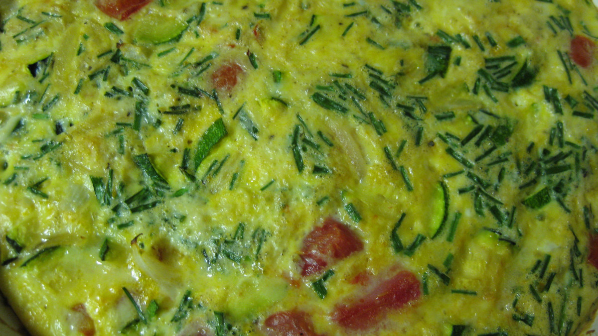 Herb-Infused Zucchini & Cherry Tomato Frittata