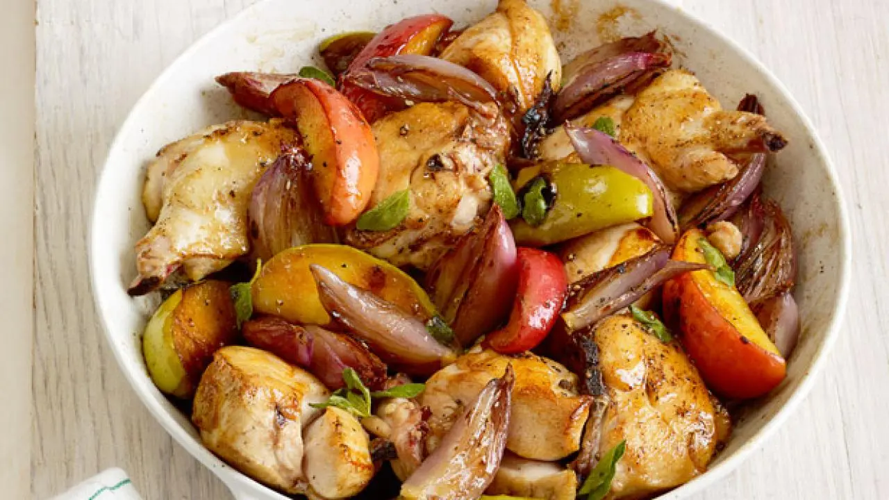 Honey-Glazed Chicken with Maple-Roasted Vegetables
