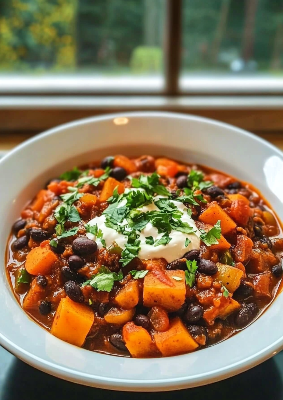 Sweet Potato-Black Bean Chili with Smoked Paprika
