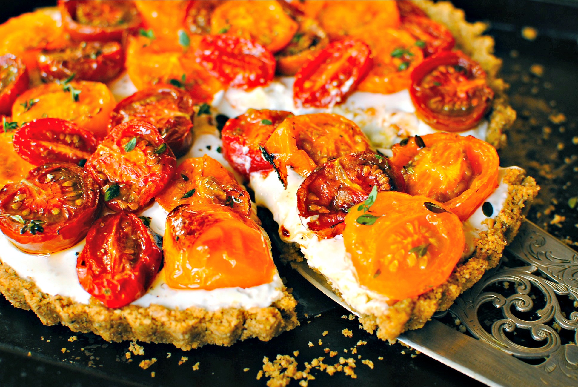 Twilight Tomato Tart with Herb Crust