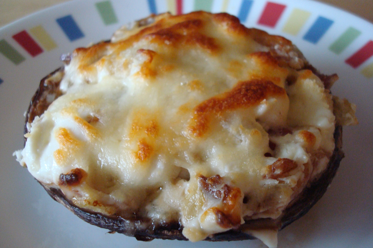 Savory Beef & Blue Cheese Stuffed Portobello Mushrooms