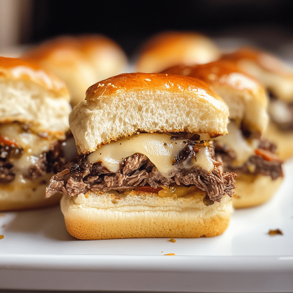 Gourmet Italian Beef Sliders with Horseradish Aioli