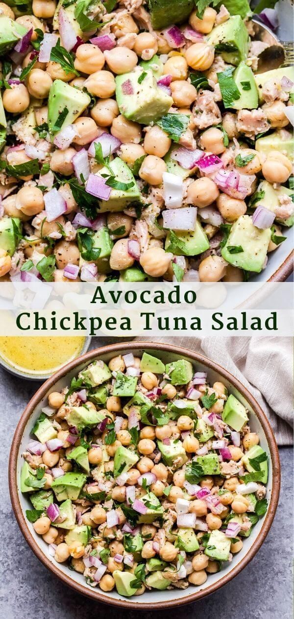 Creamy Avocado-Chickpea 'Tuna' Salad with Lemon-Dill Dressing