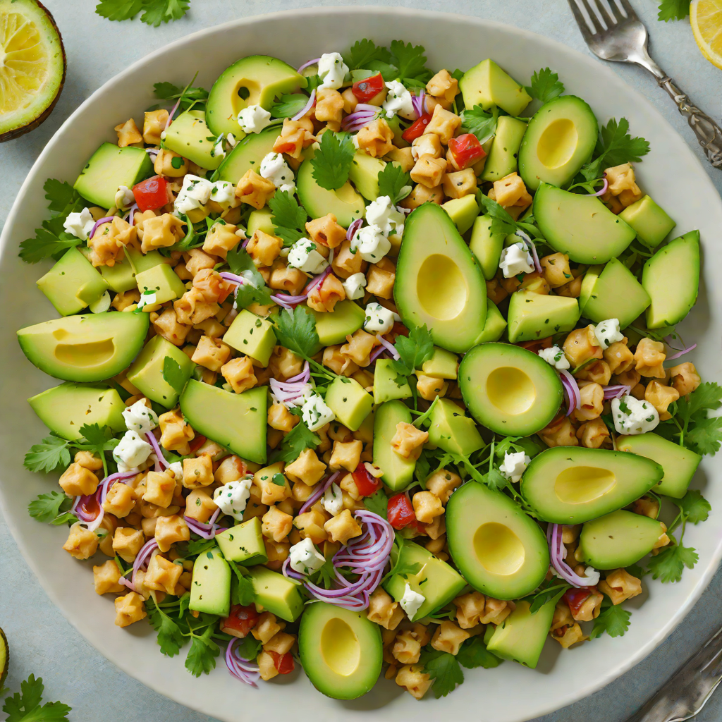 Creamy Avocado-Chickpea 'Tuna' Salad with Lemon-Dill Dressing