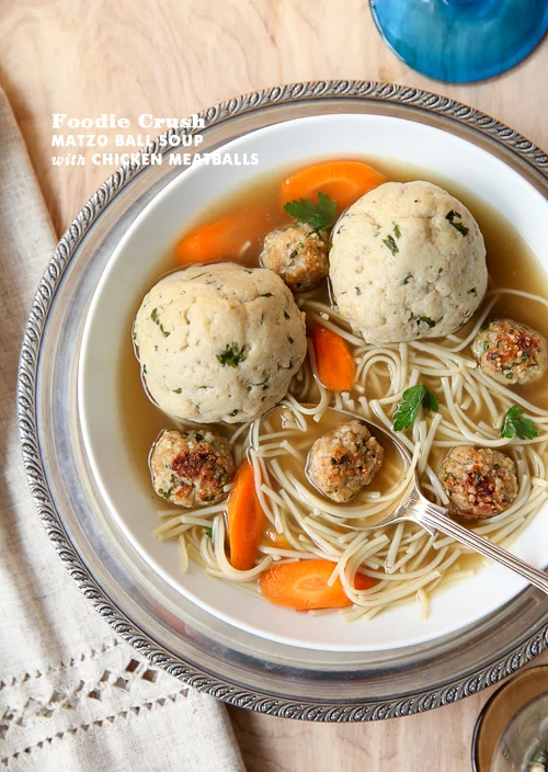 Spiced Matzo Ball Soup with Lemon Zest