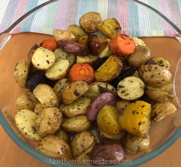 Tree Pattern Roasted Root Vegetables