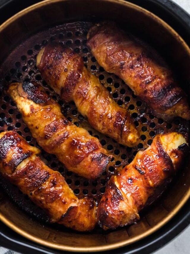 Keto Bacon-Wrapped Chicken Tenders with Avocado Cream Sauce