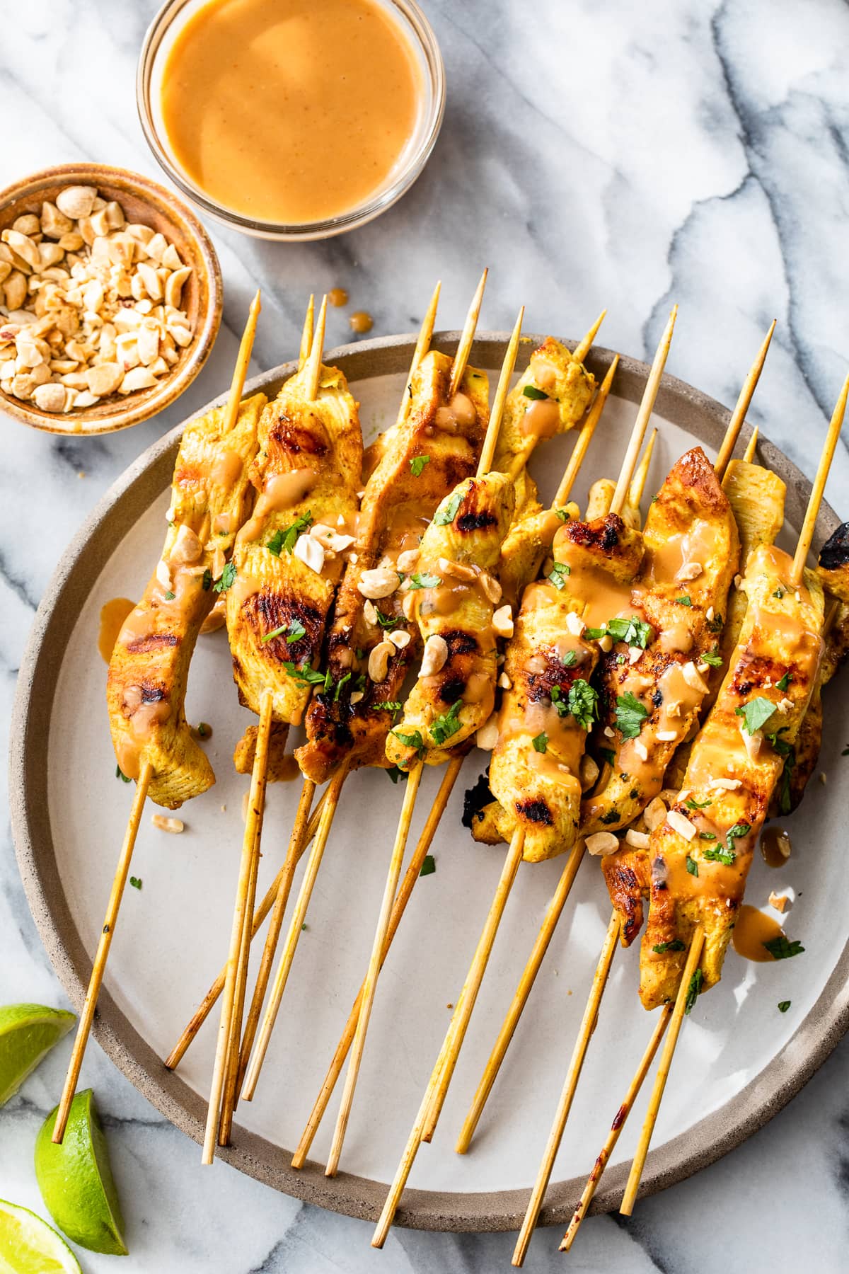 Tamarind-Infused Vegetable Satay with Mango-Lime Sauce