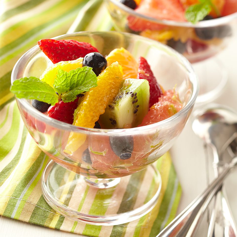 Rainbow Fruit Gelatin Cups with Citrus Zest
