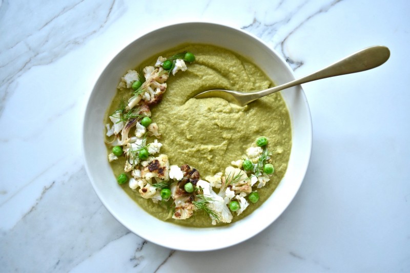 Pea and Leek Soup with Dill