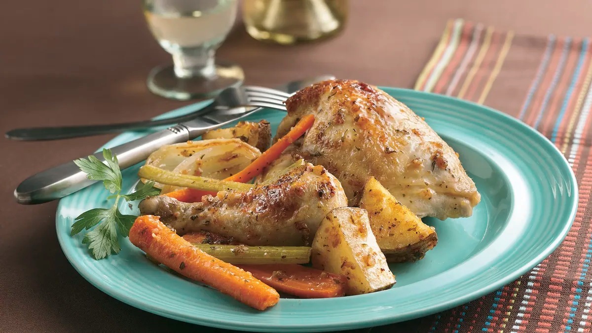 Herb & Garlic Slow-Cooked Chicken Thighs