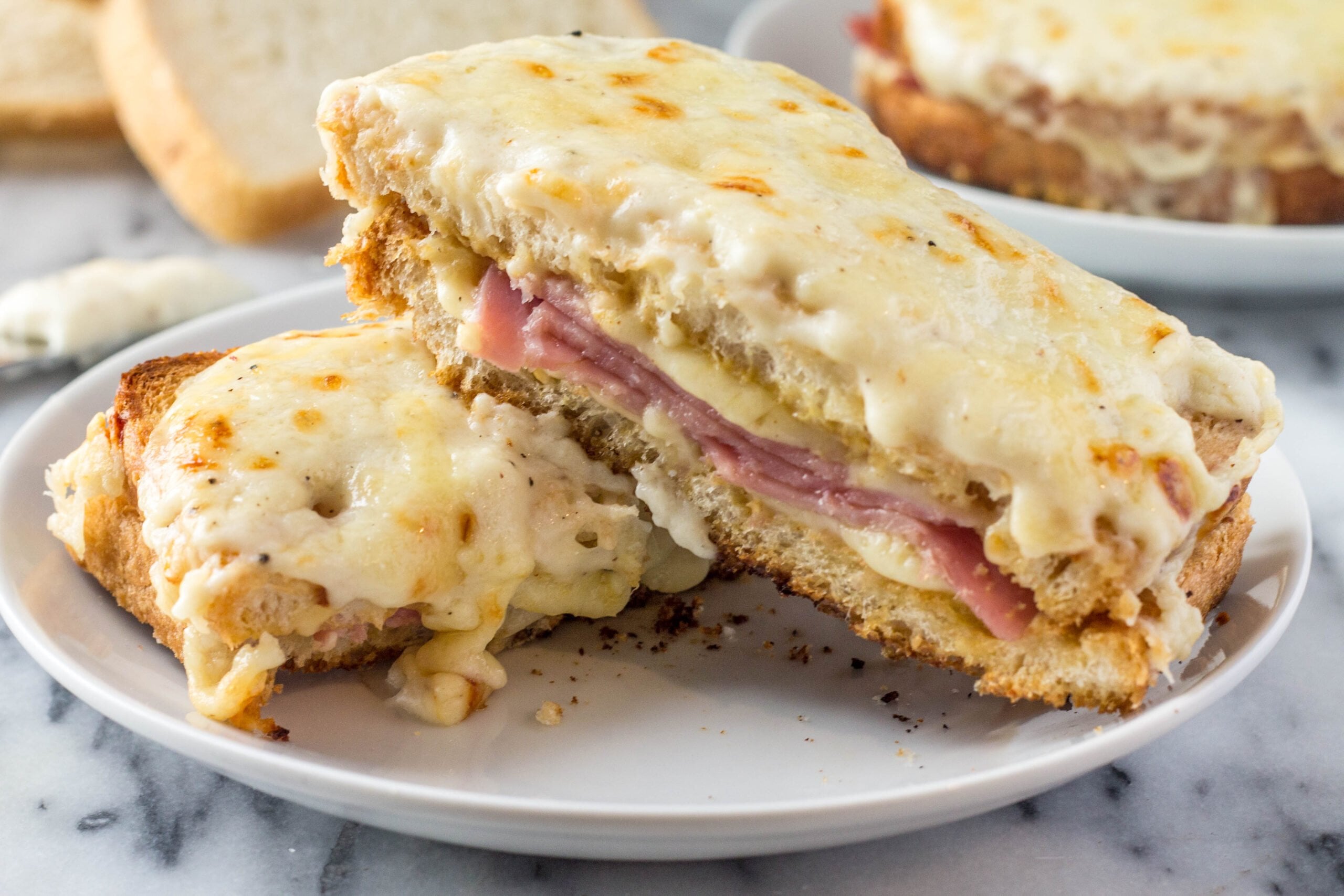 Authentic Croque-Monsieur with Gruyère and Ham