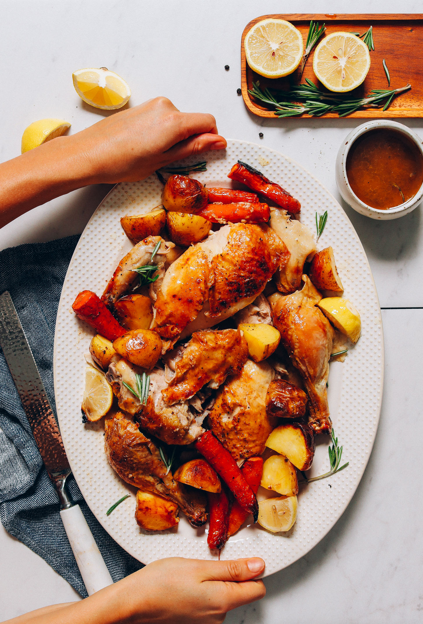 Honey-Glazed Lemon Herb Chicken with Roasted Sweet Potatoes