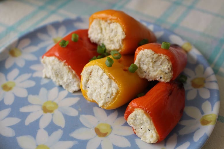 Cathedral Stuffed Bell Peppers with Honeyed Goat Cheese