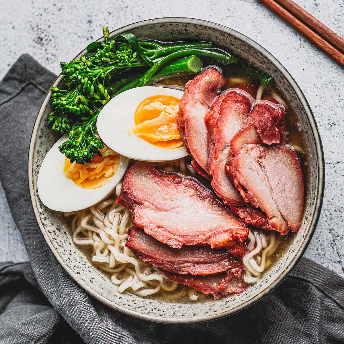 Slow-Simmered Pork Bone Ramen with Char Siu