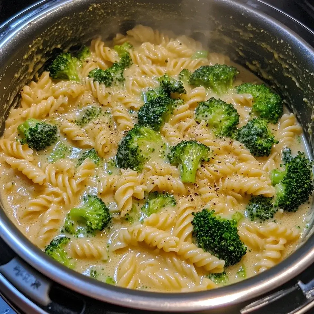 One-Pot Creamy Broccoli Cheddar Pasta