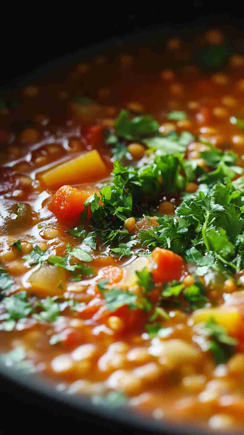 Slow-Cooker Hearty Vegetable and Lentil Stew