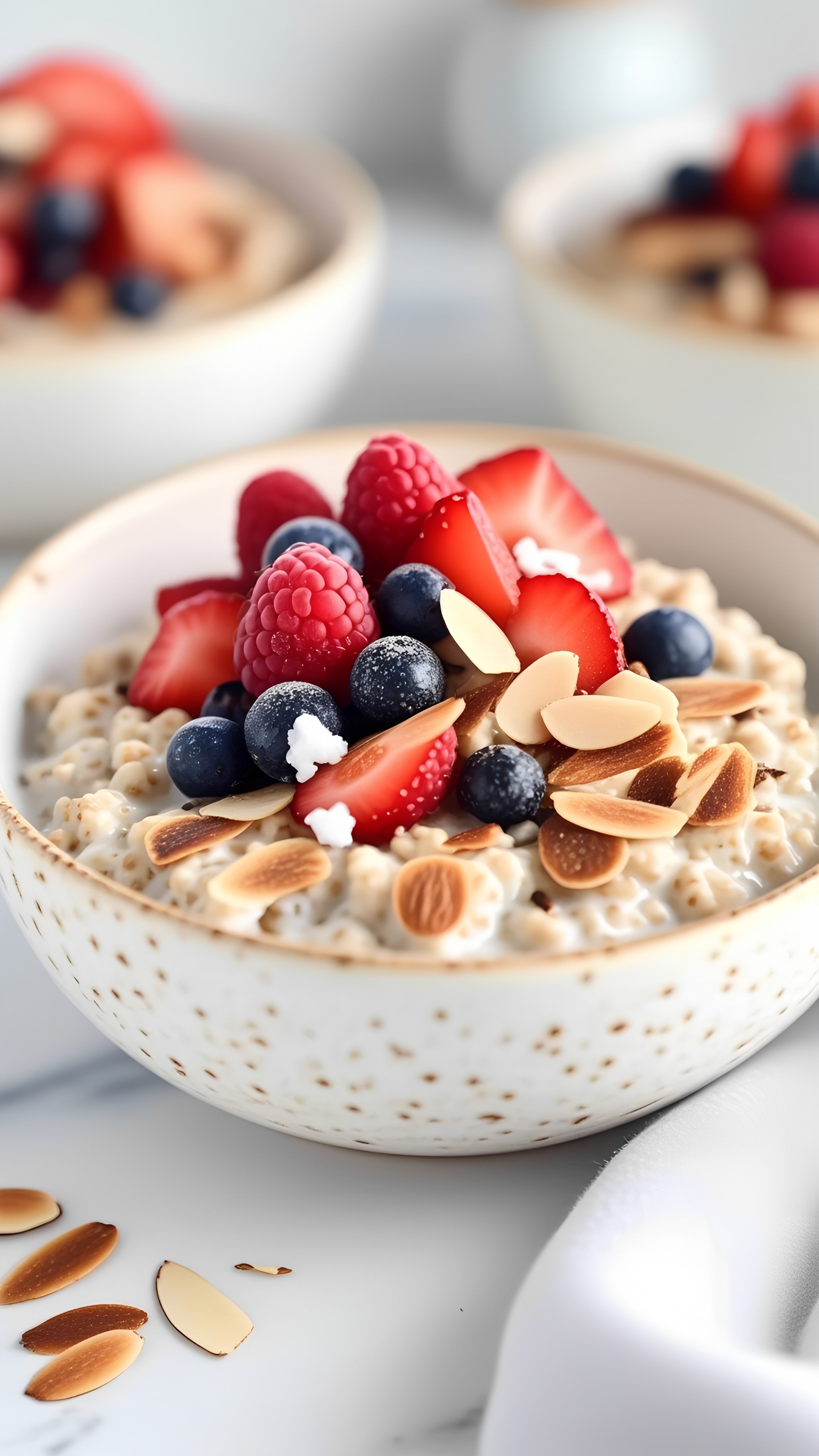 Creamy Berry Almond Butter Overnight Oats