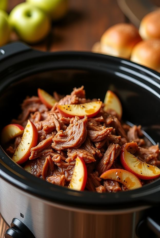 Whole30 Crockpot Pulled Pork with Smoky Apple Cider Glaze