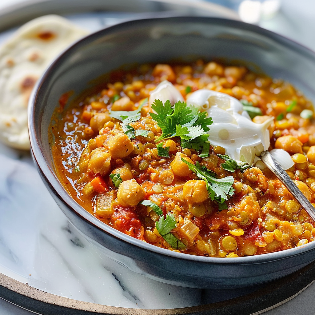 Serious Chickpea & Lentil Stew