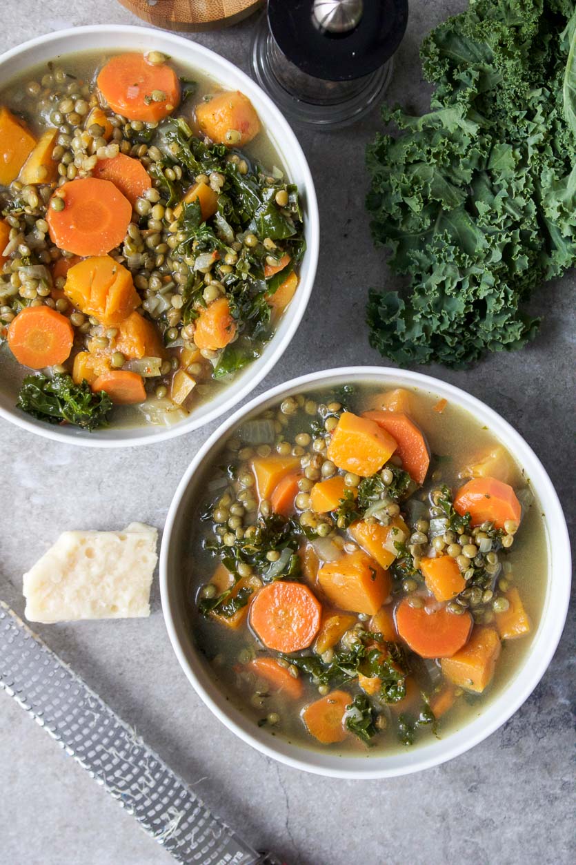 Roasted Vegetable & Lentil Soup
