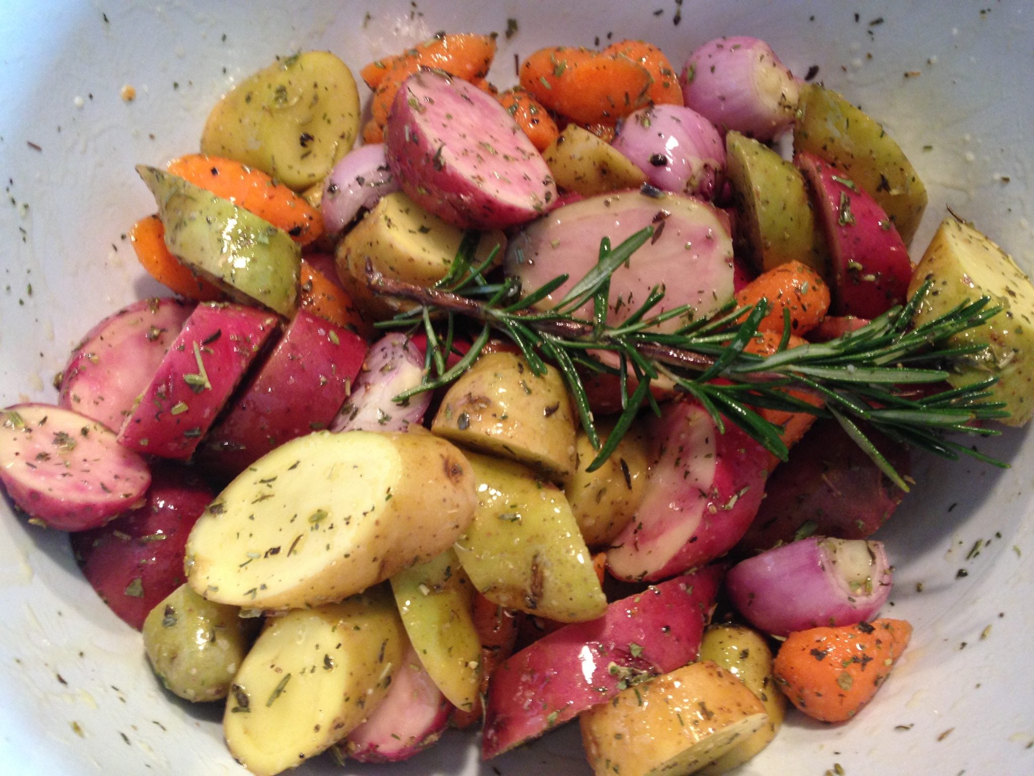 Herb-Crusted Pork Shoulder with Root Vegetables