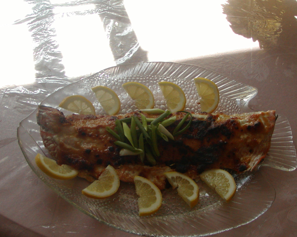 Miso-Glazed Fresh Salmon with Steamed Vegetables