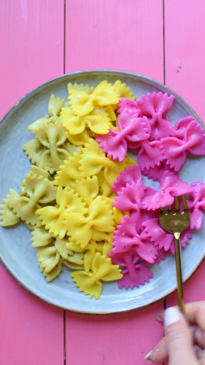Rainbow Spiral Pasta with Lemon-Herb Cream