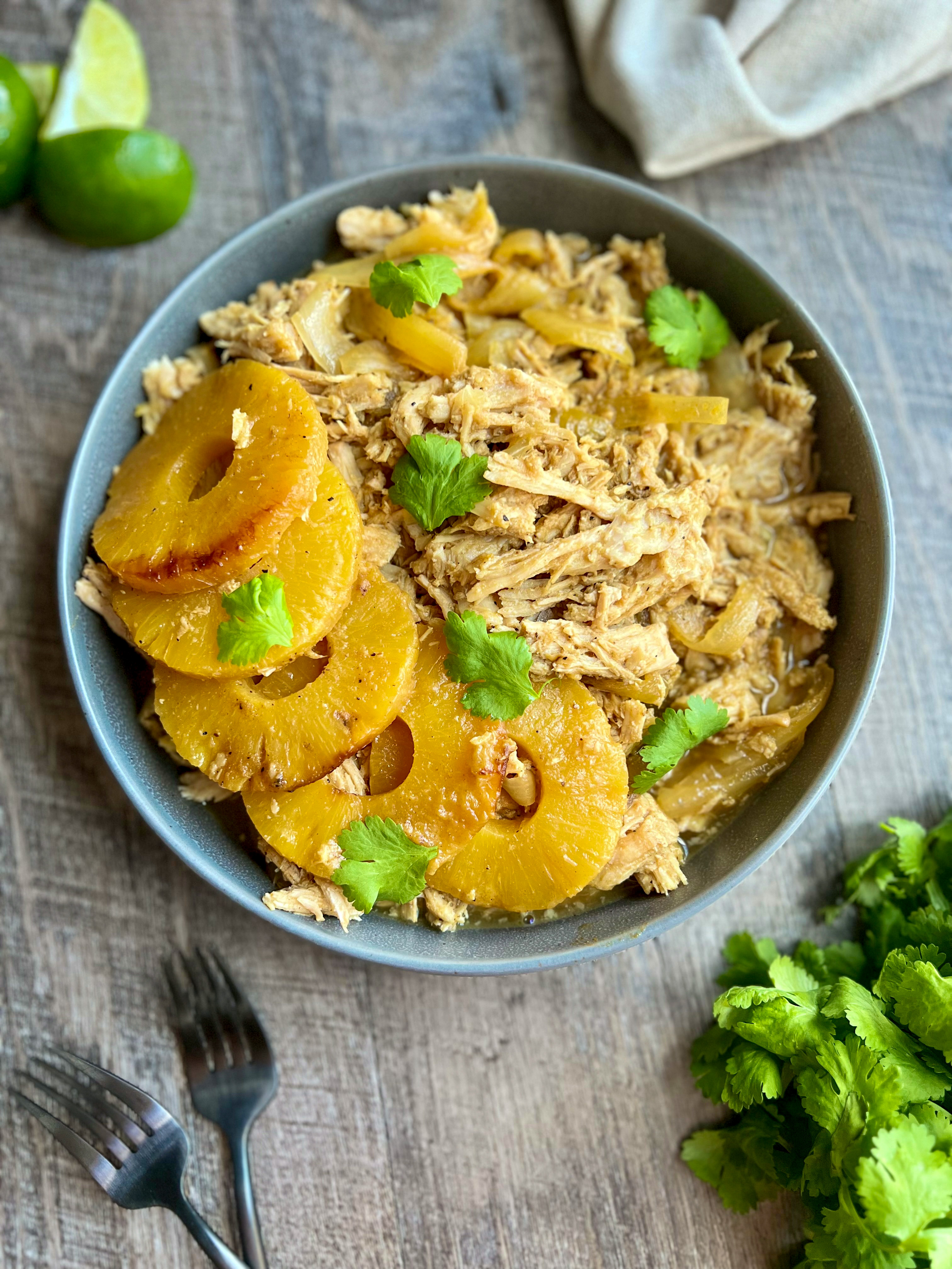 Cinnamon-Ginger Whole30 Pulled Pork with Pineapple
