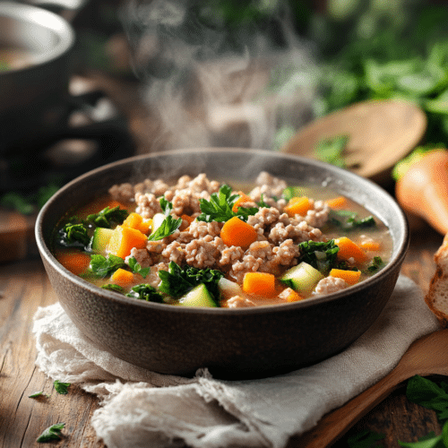 Mediterranean Herb Turkey and Vegetable Soup