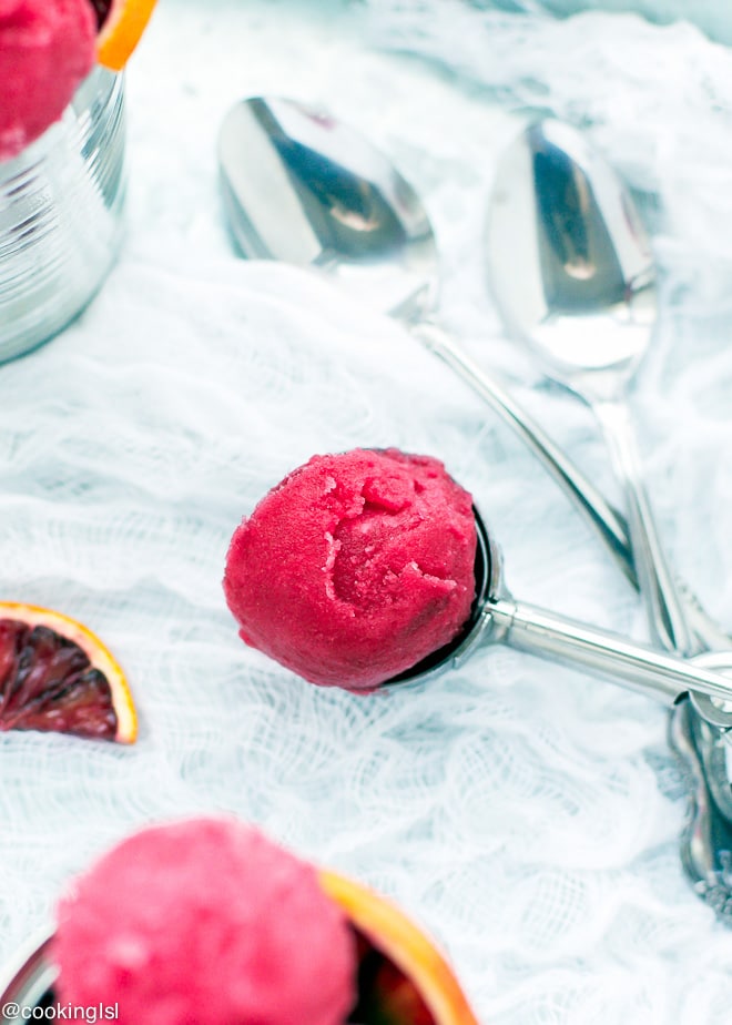 Bittersweet Orange and Blood Orange Sorbet