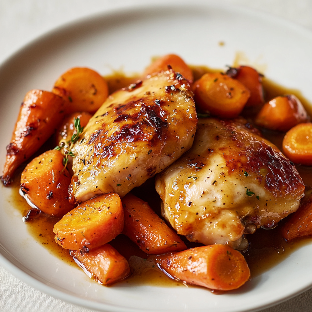Johnson's Honey Glazed Chicken with Maple Carrots