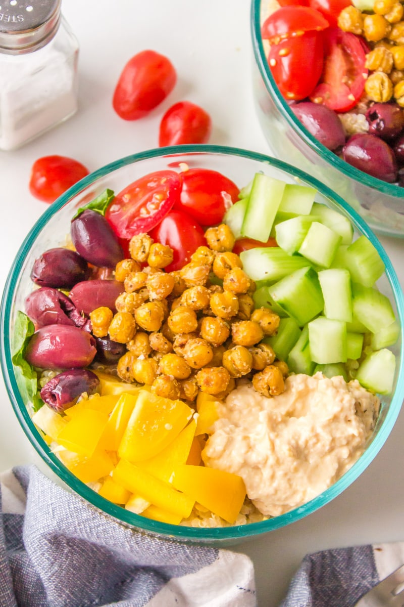 Global Flavor Bowl with Quinoa, Kimchi, and Roasted Chickpeas