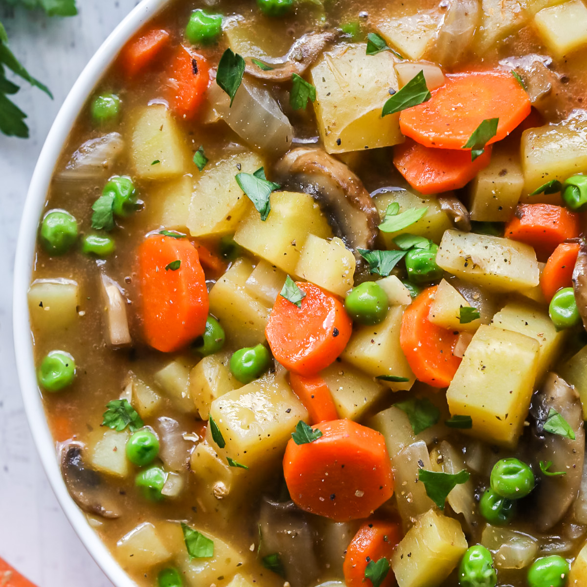 Hearty Mushroom & Vegetable Stew with Coconut Milk