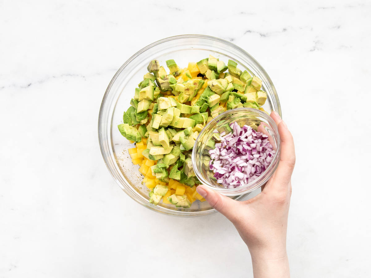 Mango-Avocado Salad with Lime-Cilantro Dressing