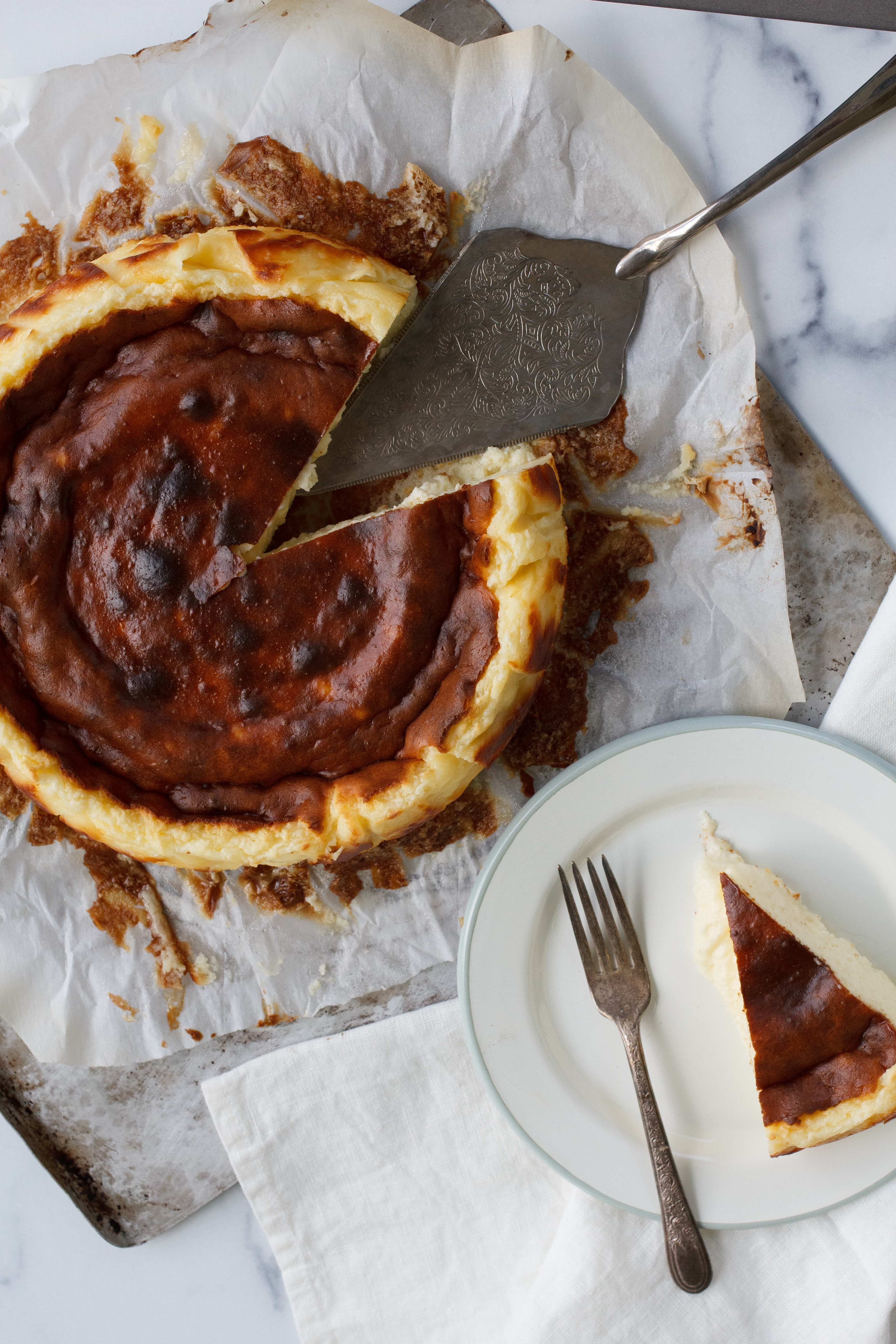 Authentic Basque Cheesecake with Caramelized Top