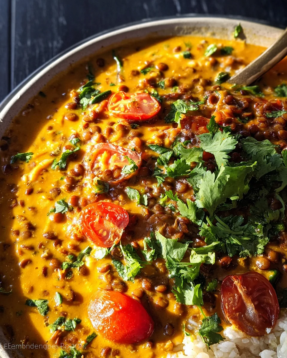 Creamy Turmeric Lentil Curry with Coconut Milk