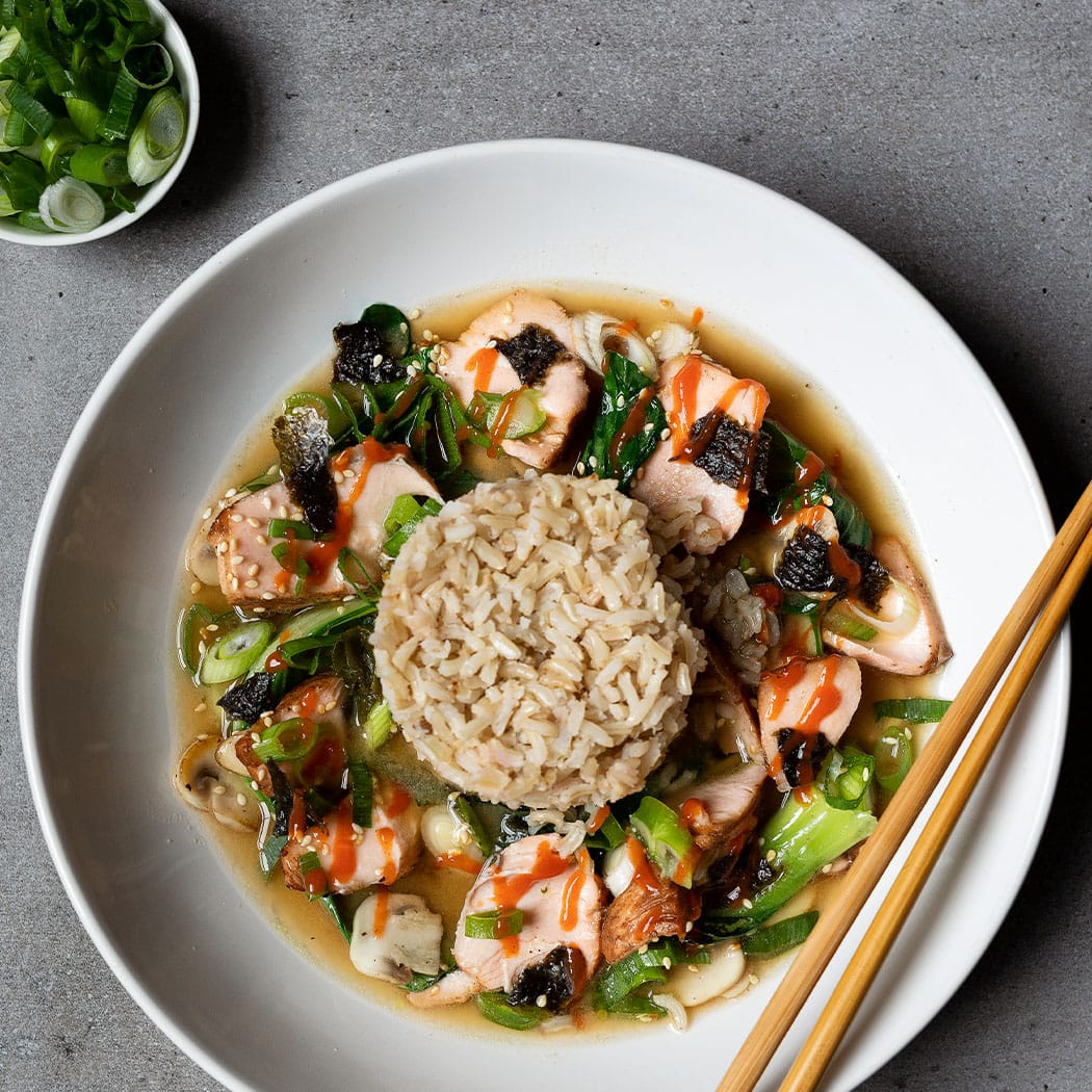 Miso-Glazed Salmon Bowls with Sesame Rice