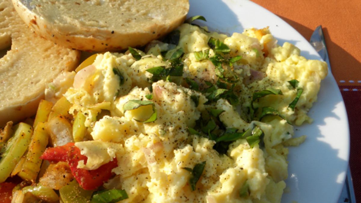 Sunrise Scrambled Eggs with Time Zone Herbs