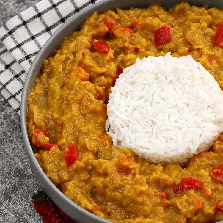 Authentic Spiced Lentil Curry with Basmati Rice