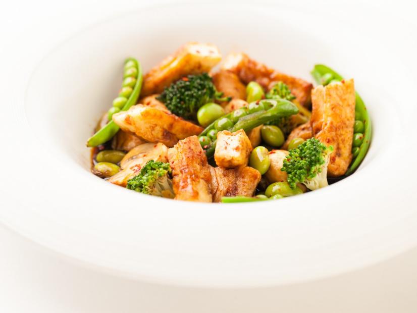 Ginger-Soy Glazed Tofu with Crispy Stir-Fried Vegetables