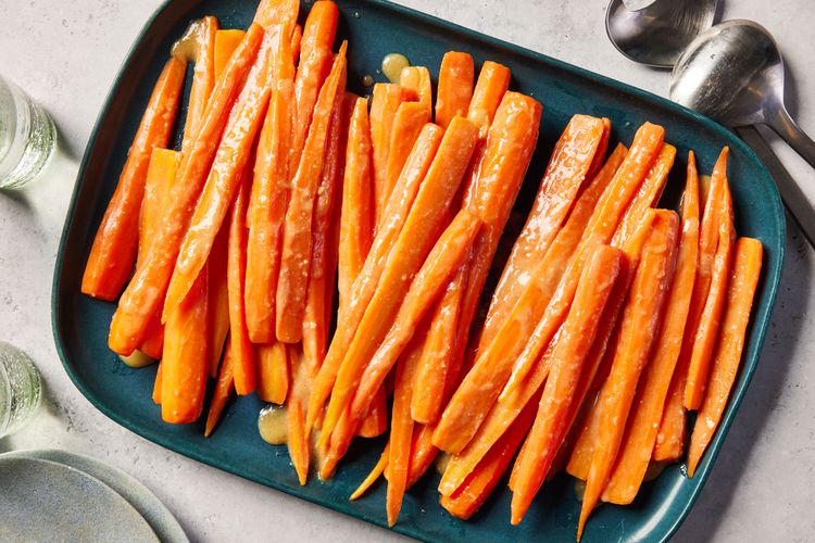 Miso-Glazed Carrot and Sweet Potato Sheet Pan