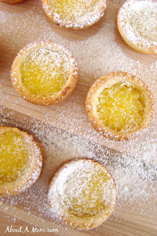 Edible Orchid & Lemon Tartlets